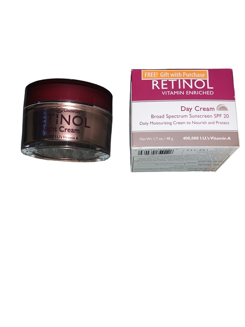 Skincare Ldel Cosmetics RETINOL Vetamin Enriched Day Cream And Night SPF20 1.7oz